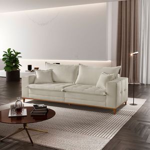 Sofá Matrix 02 Módulos De 90cm B25cm Meu Sofá Online A302 Linho Branco