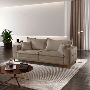 Sofá Matrix 02 Módulos De 90cm B25cm Meu Sofá Online B002 Veludo Capuccino