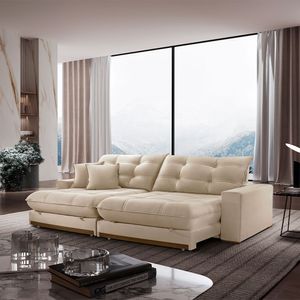 Sofá Duque Dois Módulos De 120cm B25cm Meu Sofá Online A294 Linho Creme