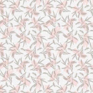 Toalha De Mesa Retangular - 06 Lugares - Coleção Donna - Desenho Trigo Cor 08 Cru-cinza