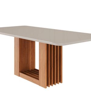 Mesa Para Sala De Jantar Ariela 210 Cm Cinamomo- Offwhite