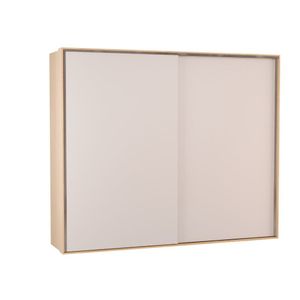 Guarda Roupa Casal 2 Portas De Correr Santorini Carvalho Nature-off White