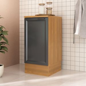 Balcão 1 Porta 41cm Com Tampo Soho Cabecasa Madeiramadeira Freijó-grafite