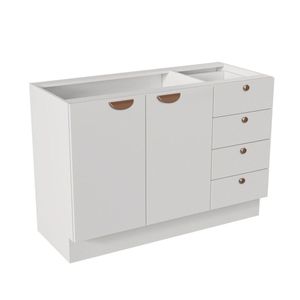 Balcão Para Pia 120cm Sem Tampo Arizona Cabecasa Madeiramadeira Branco-cobre