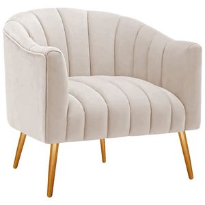 Poltrona Decorativa Sala De Estar Recepção Senna Linho - Adj Decor Cor
