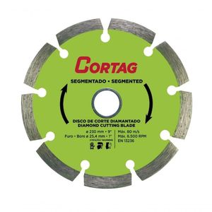 Disco De Corte Diamantado E Segmentado 230mm - Cortag