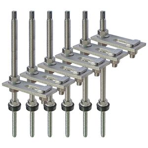 Estrutura Painel Solar Suporte Parafuso Telhado - Kit 6 Un