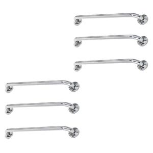 Alça Barra De Apoio 60cm Inox Segurança Kit 6 Unidades Banheiro Suporte Ajuda Gestante Idoso Resistente Acessibilidade Corrimao