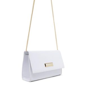 Bolsa Feminina De Lado Com Corrente Tiracolo Festa Branco