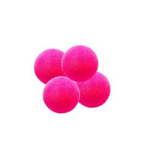 04 Bolas De Espuma Neon Luz Negra- 2 Inch Cor Fúcsia