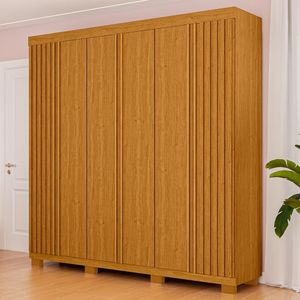 Guarda Roupa Casal Suíça 6 Portas Linhamobília Cinamomo