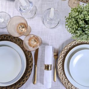 Toalha De Mesa Copa E Cia Retangular 6 Lugares Coloratta Ponto Ajour Branco