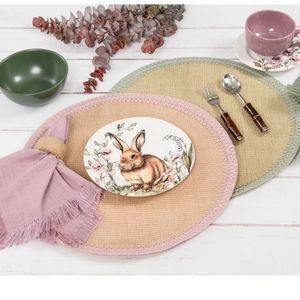 Jogo Americano Copa E Cia Avulso Brazil Nature Circular Rosa