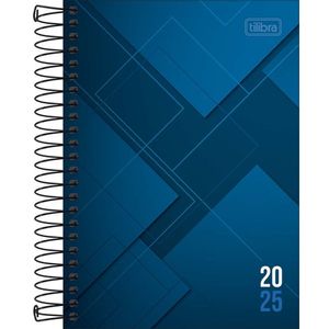 Agenda Espiral Diária Zip 13 X 18,8 Cm Tilibra - 2025 Azul