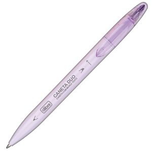 Caneta Esferográfica C- Marca-texto Tilibra - 1.0mm Roxo