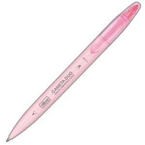 Caneta Esferográfica C- Marca-texto Tilibra - 1.0mm Rosa
