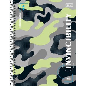 Caderno Universitário Hide Tilibra Capa Dura Espiral - 1 Matérias 80 Folhas Invincibility