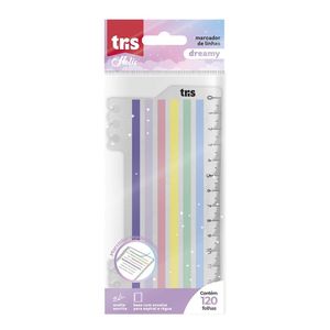 Marca Texto De Linhas Autoadesivo Pastel Tris - 6x20 Folhas