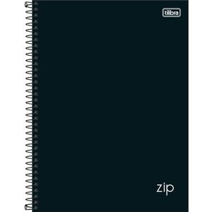 Caderno Universitário Zip Preto Tilibra Capa Dura Espiral - 1 Matéria 80 Folhas