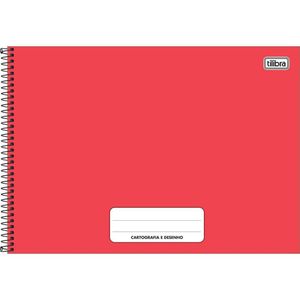 Caderno De Desenho Pepper Colorido Tilibra - 80 Folhas Vermelho