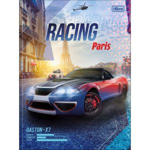 Caderno Universitário X-racing Tilibra Capa Dura Brochura - 48 Folhas Paris