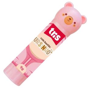 Cola Bastão Ursinho Tris - 9g Rosa