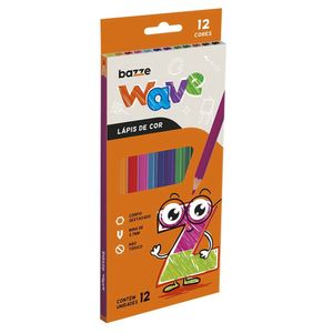 Lápis De Cor Wave Bazze - 12 Cores
