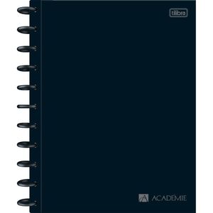Caderno Tilidisco Universitário Académie Preto Tilibra - 10 Matérias 160 Folhas