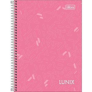 Caderno Pequeno 1-4 Lunix Tilibra Capa Dura Espiral - 80 Folhas Rosa Claro