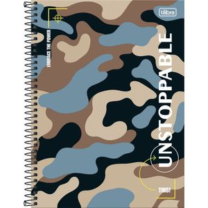 Caderno Universitário Hide Tilibra Capa Dura Espiral - 10 Matérias 160 Folhas Unstoppable