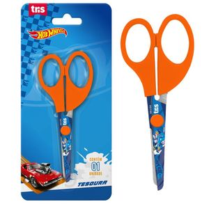 Tesoura Escolar Hot Wheels Tris - 13cm