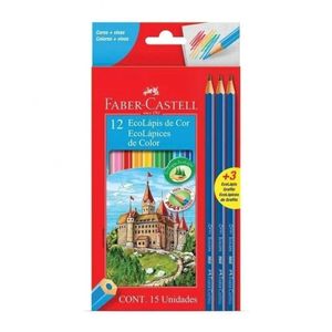 Lápis De Cor Faber Castell - 12 Cores + 3 Lápis Preto