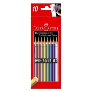 Lápis De Cor - Faber Castell - Ecolápis Metallic - 10 Cores