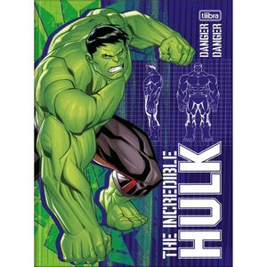 Caderno Universitário Hulk Tilibra Capa Dura Brochura - 80 Folhas Danger Danger