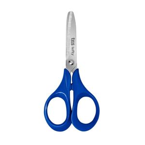 Tesoura Escolar Canhotos Tris - 13cm Azul