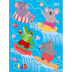 Caderno Universitário Sapeca Masculino Tilibra Capa Dura Brochura - 48 Folhas Kids Azul Claro