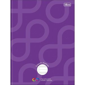 Caderno Universitário Pauta Ampliada Tilibra Capa Dura Brochura - 48 Folhas Roxo
