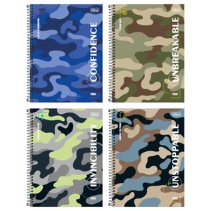 Pacote Caderno Universitário Hide Tilibra Capa Dura Espiral - 10m 160 Folhas C- 4 Unidades