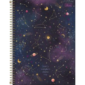 Caderno Universitário Magic Tilibra Capa Dura Espiral - 1 Matéria 80 Folhas Strary Wonders Abave Me