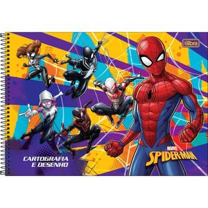 Caderno De Desenho Homem Aranha Tilibra - 80 Folhas 6 Personagens