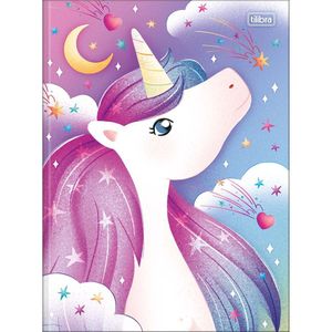 Caderno Universitário Blink Tilibra Capa Dura Brochura - 48 Folhas 1 Unicórneo
