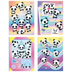 Pacote Caderno Universitário Lovely Friends Tilibra Capa Dura Brochura - 80 Folhas C- 4 Unidades