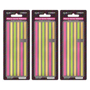 Kit C- 3 Marca Texto Adesivo Leonora - Carbon Line 160fls