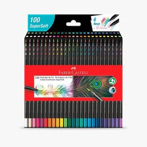 Lápis De Cor Supersoft Faber Castell - 100 Cores
