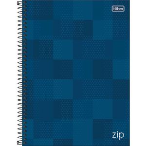 Caderno Universitário Zip Tilibra Capa Dura Espiral - 10 Matérias 160 Folhas Azul
