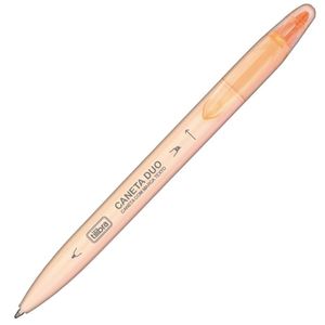 Caneta Esferográfica C- Marca-texto Tilibra - 1.0mm Laranja