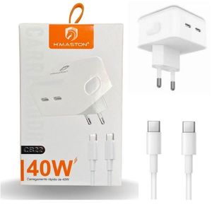 Carregador Turbo Duplo Type-c Para Galaxy S10 S20 S21 S22 Plus 40w