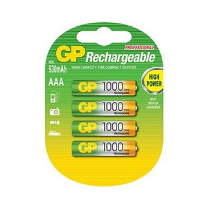 Pilha Recarregável 4 Unidades 1000mah Gp Profissional