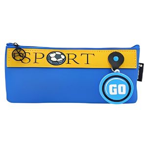 Estojo Escolar Sport Azul 21cm-porta Canetas-praticidade No Retorno às Aulas