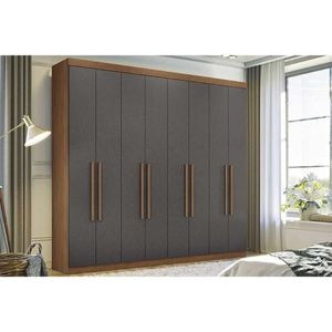 Guarda Roupa 8 Portas E 4 Gavetas Master New 8.4 Jatobá-grafite - Santos Andirá